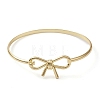 Bowknot Brass Bangles BJEW-D039-39G-2