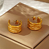 French Retro 304 Stainless Steel C-shaped Stud Earrings VD7473-4