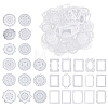 SUNNYCLUE 6 Bags 2 Styles PET Waterproof Lace Decorative Stickers STIC-SC0001-02B-1