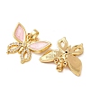 Brass Micro Pave Clear Cubic Zirconia Pendants CU-CBAC0A4-01G-B-2