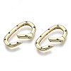 Brass Micro Pave Cubic Zirconia Spring Gate Rings ZIRC-N039-026-NF-3