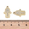 UV Plating Alloy Rhinestone Pendants ALRI-N058-02KCG-3