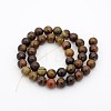 Natural Chinese Writing Stone Round Bead Strands G-J302-13-4mm-2