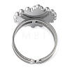 Non-Tarnish 304 Stainless Steel Open Cuff Ring Components STAS-Q308-04P-3