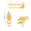 200Pcs Alloy Ice Pick Pinch Bails FIND-DC0002-82-2
