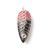 Natural Brazilian Agate Pendants PALLOY-JF01524-01-3