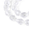 Transparent Teardrop Glass Beads Strands GLAA-T025-79B-01-3