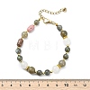 Natural Labradorite & White Jade & Rhodonite Beaded Bracelets for Women BJEW-JB13618-4