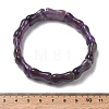 Bamboo Natural Amethyst Beads Stretch Bracelets for Women Men BJEW-K304-01G-5