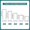 5Pcs 5 Styles Column Transparent Acrylic Jewelry Display Pedestals ODIS-FG0001-64-2