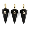 Natural Obsidian Pointed Pendants GG-CBA19F2-02G-08-1