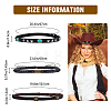 3Pcs 3 Style Imitation Leather Southwestern Cowboy Hat Belt FIND-FH0006-60-2