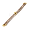 Adjustable Round Polyester Braided Cord Bracelet Making FIND-G117-01G-02-3