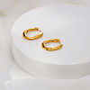 304 Stainless Steel Oval Hoop Earrings for Women QS9447-3