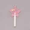 Resin Pendants RESI-WH0025-11C-2