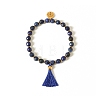 6.2MM Faceted Round Natural Lapis Lazuli Beaded Stretch Bracelets WG42E8E-01-2