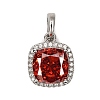 925 Sterling Silver Pave Cubic Zirconia Pendants STER-C015-01A-01-1