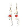 Handmade Lampwork & 304 Stainless Steel Dangle Earrings for Women EJEW-JE07494-3