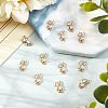 12Pcs Brass Clear Cubic Zirconia Charms KK-CA0003-22-5