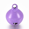 Baking Painted Iron Bell Pendants IFIN-WH0052-03E-2