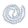 Electroplate Transparent Glass Beads Strands EGLA-N002-26-F01-2