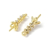 Brass Micro Pave Cubic Zirconia Peg Bails Charms KK-D324-25G-2