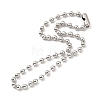 304 Stainless Steel Ball Chain Necklace & Bracelet Set STAS-D181-02P-01D-2