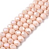 Electroplate Glass Beads Strands X-EGLA-A044-P8mm-B05-1