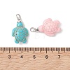 Dyed Synthetic Turquoise Pendants PALLOY-JF05376-4