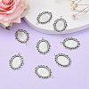 Tibetan Style Antique Silver Alloy Flat Oval Pendant Cabochon Settings LS-TIBEP-M022-19AS-5