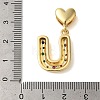 Rack Plating Brass Micro Pave Clear Cubic Zirconia Perdants KK-C067-12G-U-3