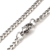 201 Stainless Steel Curb Chain Necklaces for Men NJEW-M218-04B-P-2