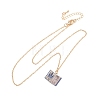 Brass Enamel Book Pendant Necklaces for Women KK-CBAF5B9-01G-07-2