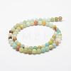Natural Flower Amazonite Beads Strands G-F415-8mm-3