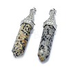 Natural Dalmatian Jasper Pointed Pendants G-G795-01P-24-2