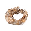 Natural Gold Rutilated Quartz Beads Strands G-P568-C09-01-3