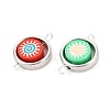 Polymer Clay Beads with CCB Plastic Frame Connector Charms CLAY-T022-35M-03-2