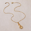 Vintage 304 Stainless Steel Crystal Rhinestone Infinity Pendant Necklaces for Women UB6493-4