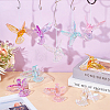 10Pcs 5 Colors Acrylic Pendant Decorations HJEW-GO0001-22-3