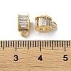 Brass Cubic Zirconia Tube Bails KK-F872-02G-3