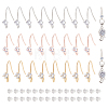 24Pcs 3 Colors Brass Micro Pave Clear Cubic Zirconia Earring Hooks KK-BC0009-90-1
