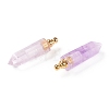 Faceted Natural Amethyst Pendants G-H252-F01-2