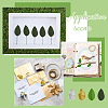 400Pcs 4 Colors Cloth Artificial Leaves DIY-MA0007-15A-5