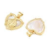 Brass Shell Pendants CU-CBA9482-05G-04-2