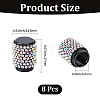 8Pcs Rubber Rhinestone Tire Valve Stem Caps FIND-GF0009-36B-2