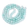 Baking Paint Crackle Glass Beads Strands DGLA-N019-01B-09-3