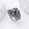 304 Stainless Steel Snake with Eagle Finger Rings for Men TH9949-3-1