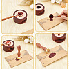 Brass Wax Seal Stamps with Rosewood Handle AJEW-WH0412-0233-3