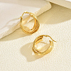 Brass Twist Triple Hoop Earrings CU1472-3