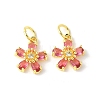 Brass Micro Pave Cubic Zirconia Pendants KK-U067-03G-06-1